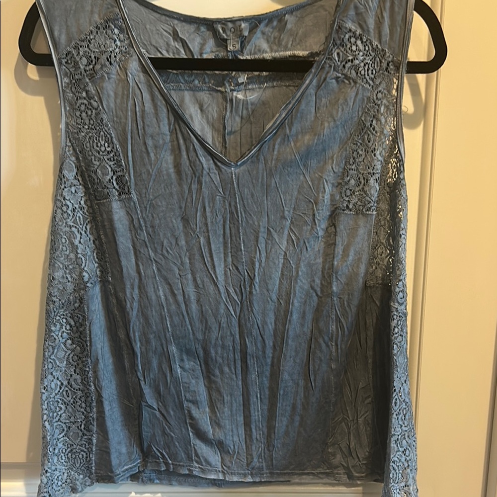 POL Sleeveless V-Neck Top Size Small Oversized Boho